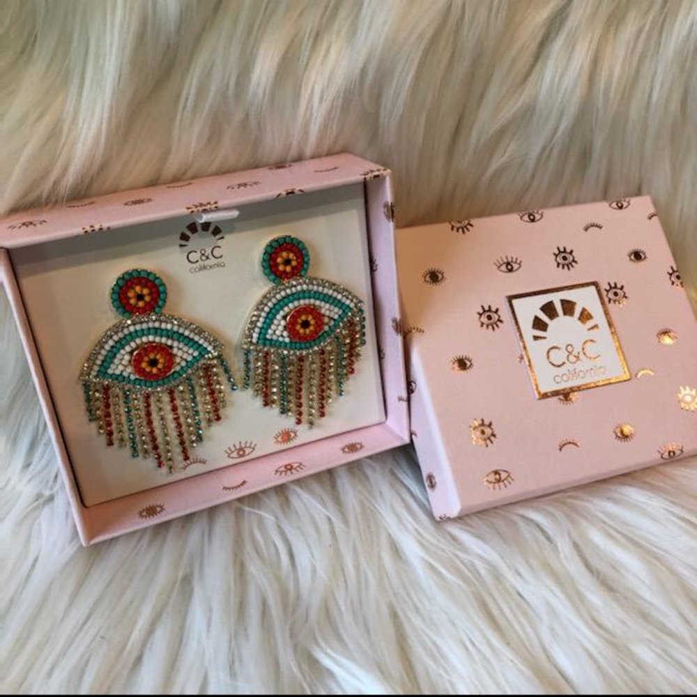 C&C California Evil Eye Beaded Earrings